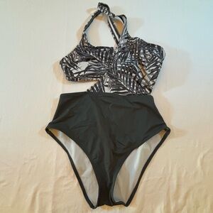Adore Me Monochrome Leaf Bikini